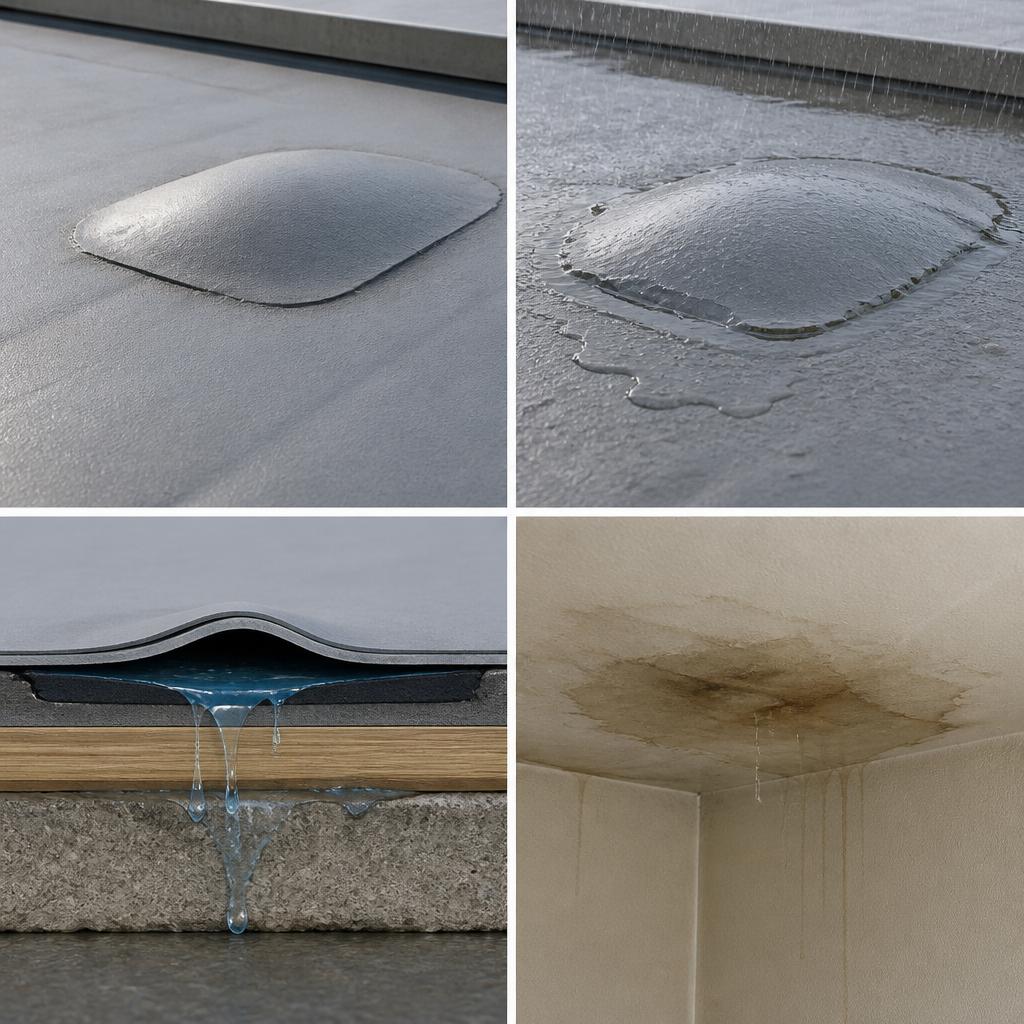 膨れた防水の危険性